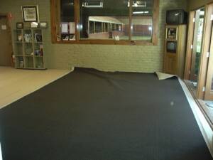 Old carpet is up
