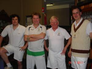 Group D - Alastair Reed, winner Stuart Strange, Ian Dowman & Bruce Christie